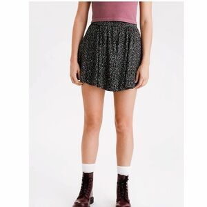 AMERICAN EAGLE Skirt Floral Blue Ruffled Mini Size Medium